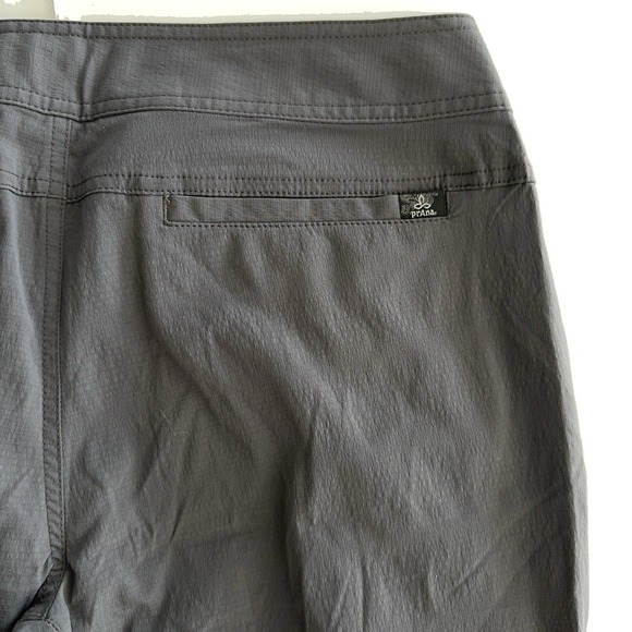 Prana Pants Womens 8 Gray Cinch 3/4 Length Knicker Hiking Climbing Travel - Picture 6 of 9